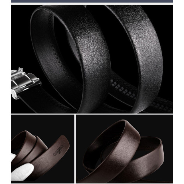 Cartelo Men’s Genuine Leather Casual Belt – Brown MZD08112